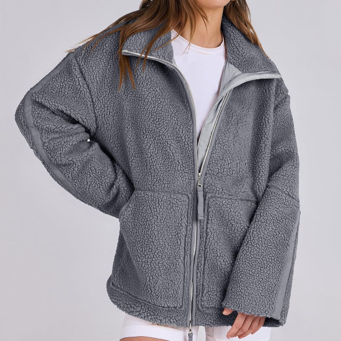 Abigail – Casual Fleece Jacket with Pockets