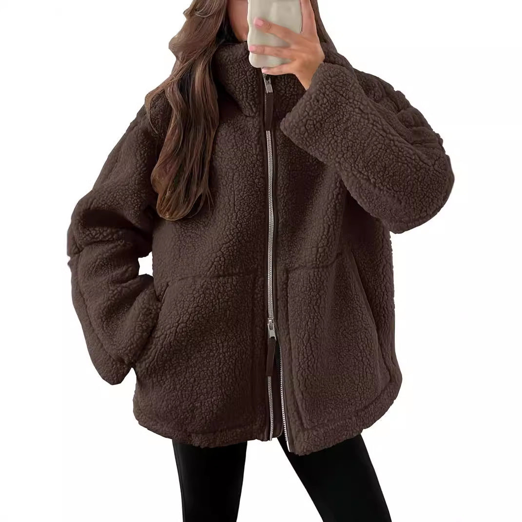 Abigail – Casual Fleece Jacket with Pockets