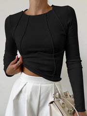 Alexa - basic piping long sleeve top