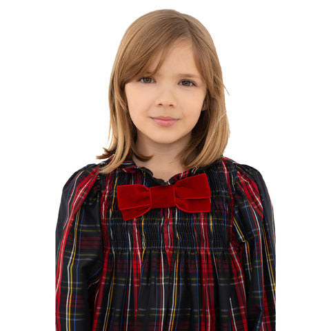 Ava - plaid bow dress