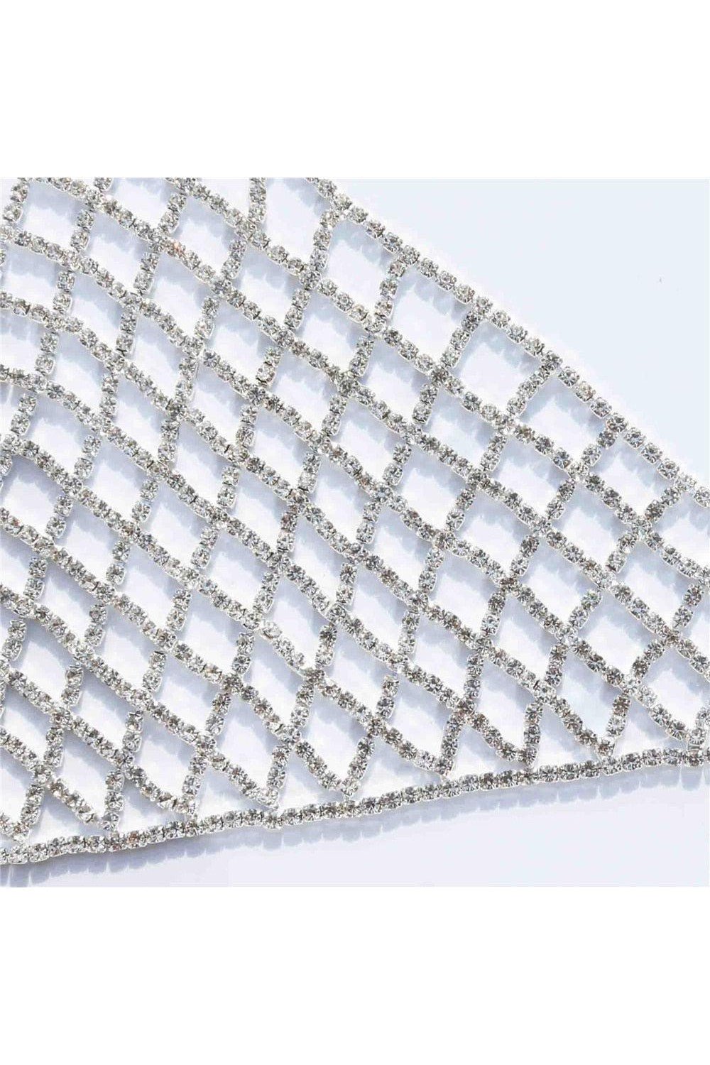 Charlotte - rhinestone bra body chain