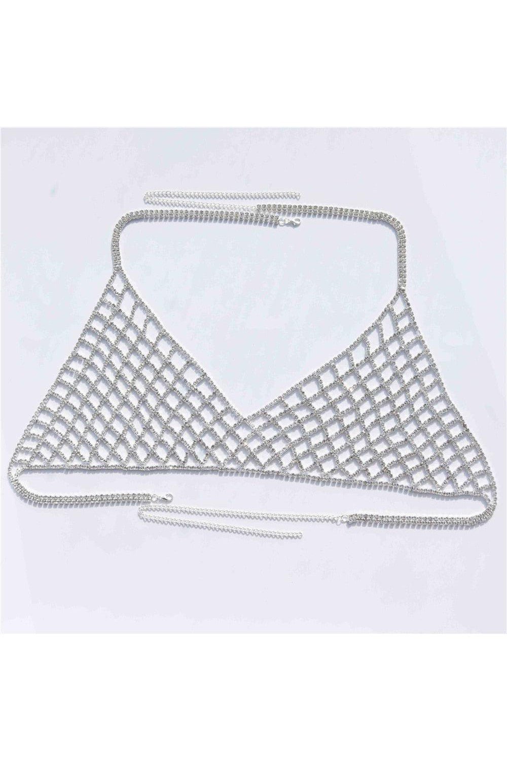 Charlotte - rhinestone bra body chain