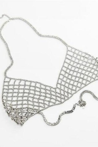 Charlotte - rhinestone bra body chain