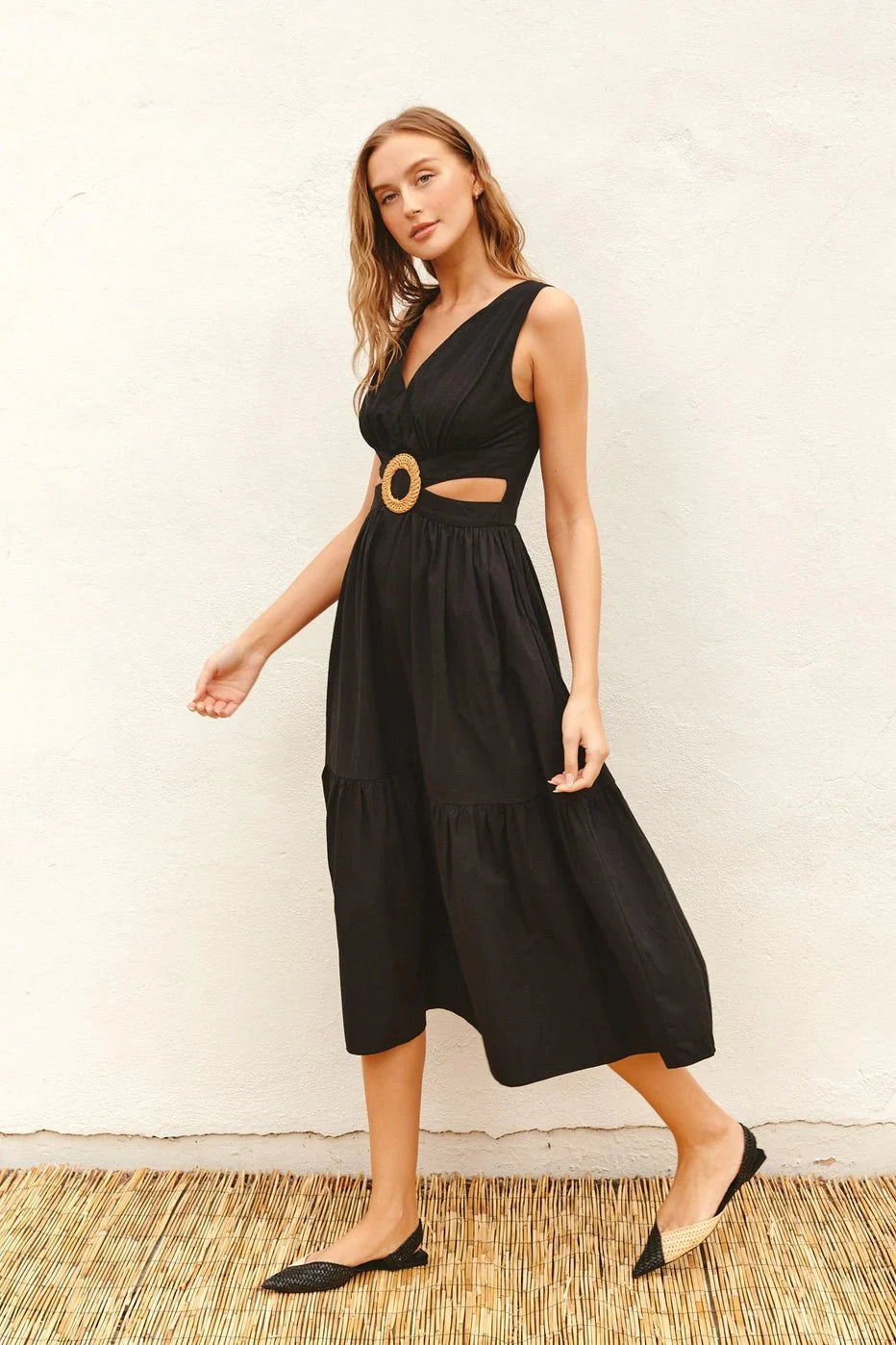 Emily - side cutout midi dress