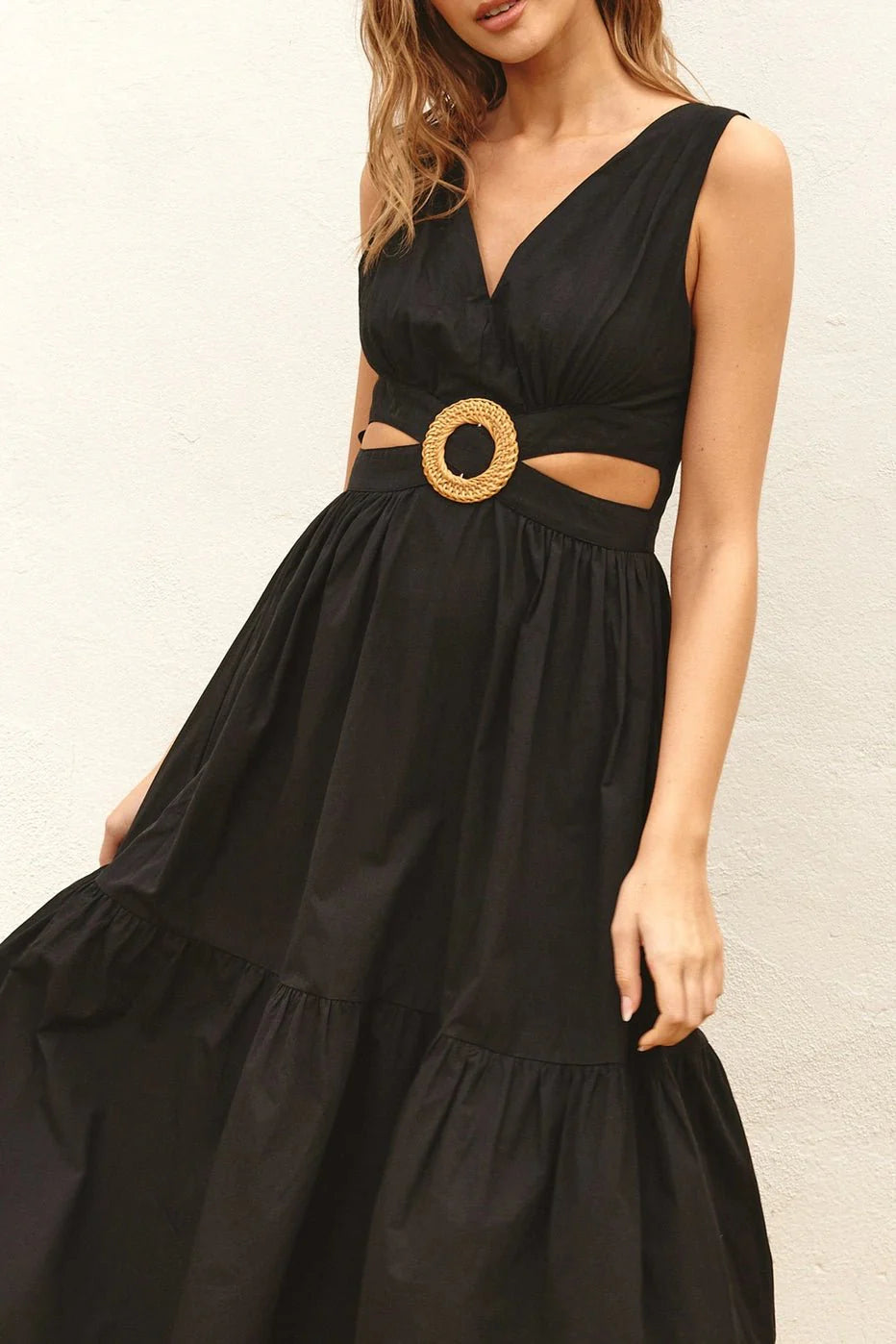 Emily - side cutout midi dress