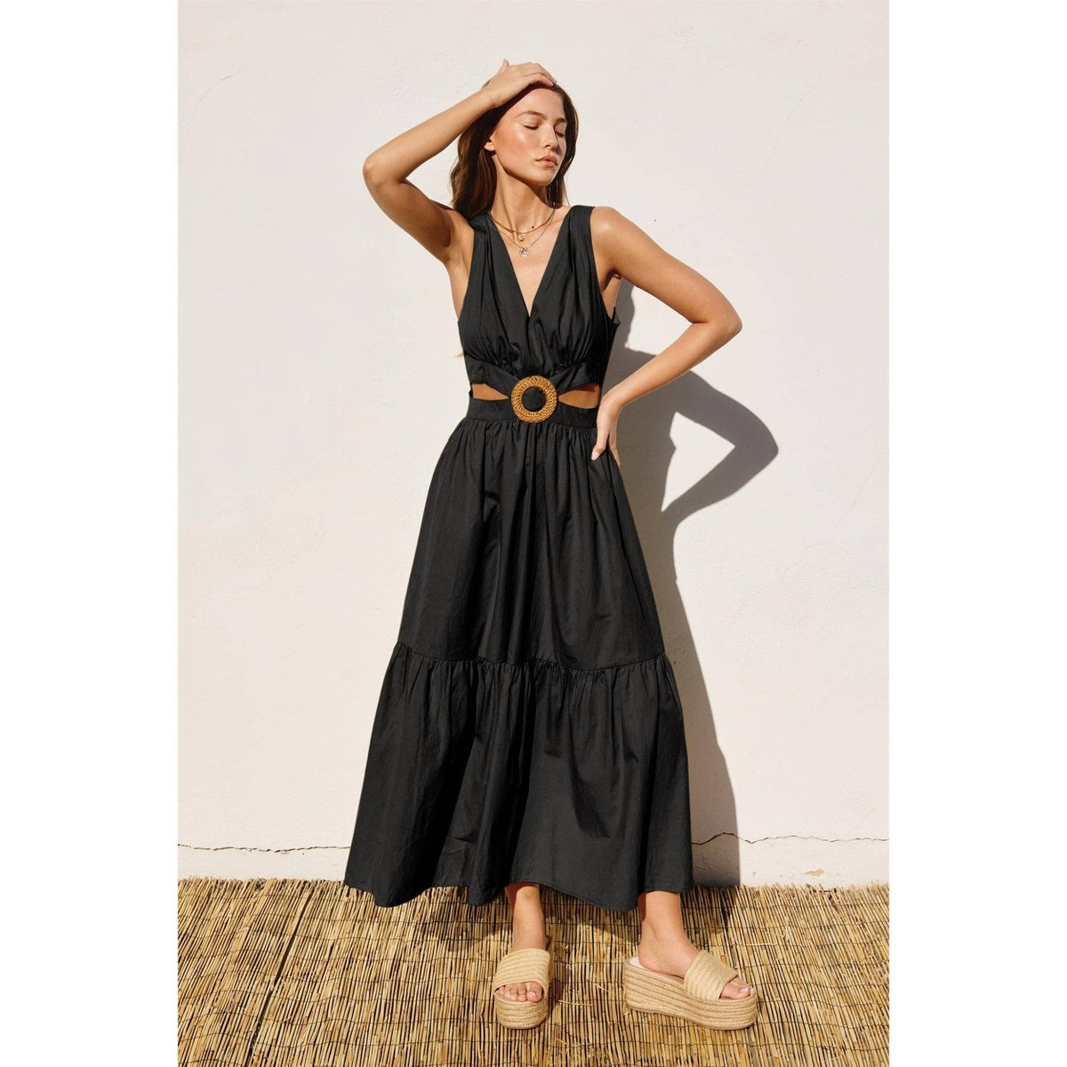 Emily - side cutout midi dress