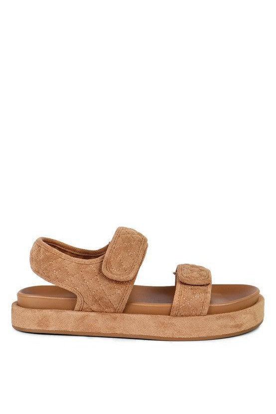 Oliver - quilted body platform sandals