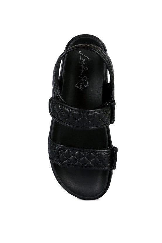 Oliver - quilted body platform sandals