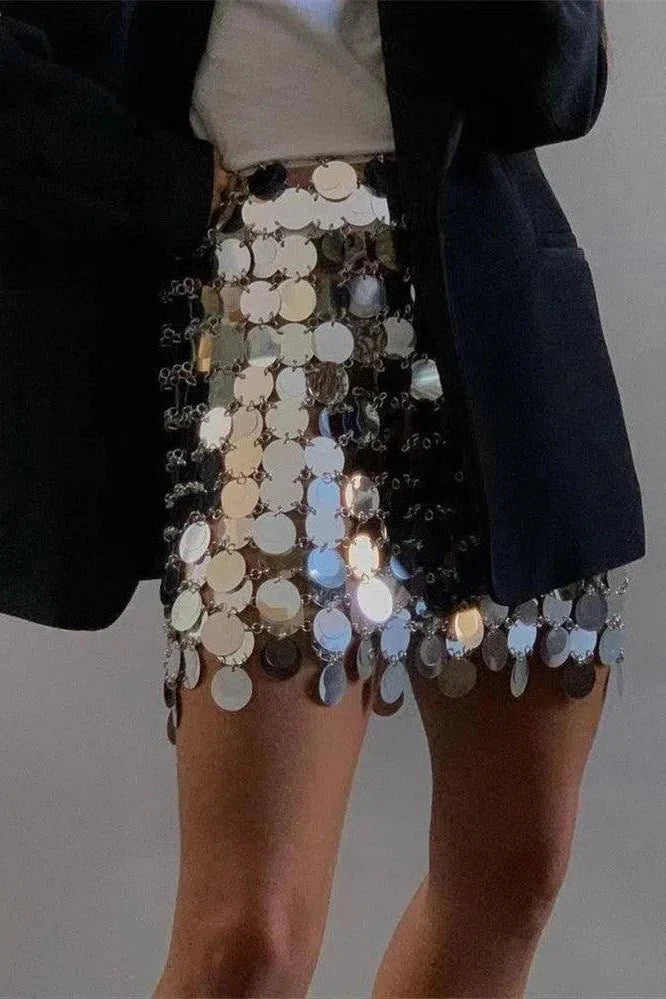 Olivia - sequin a-line skirt