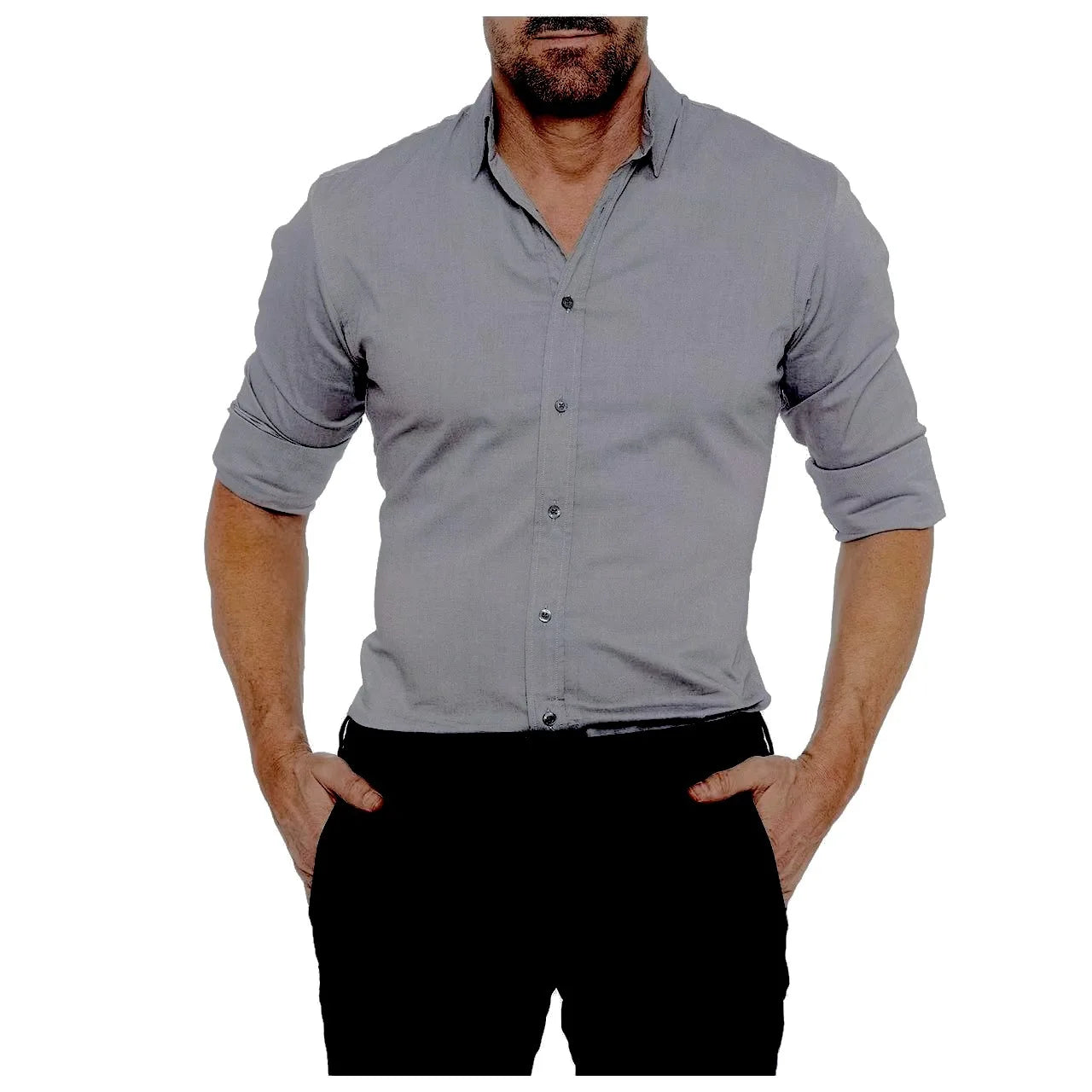 James – Long Sleeve Cotton Shirt for Men