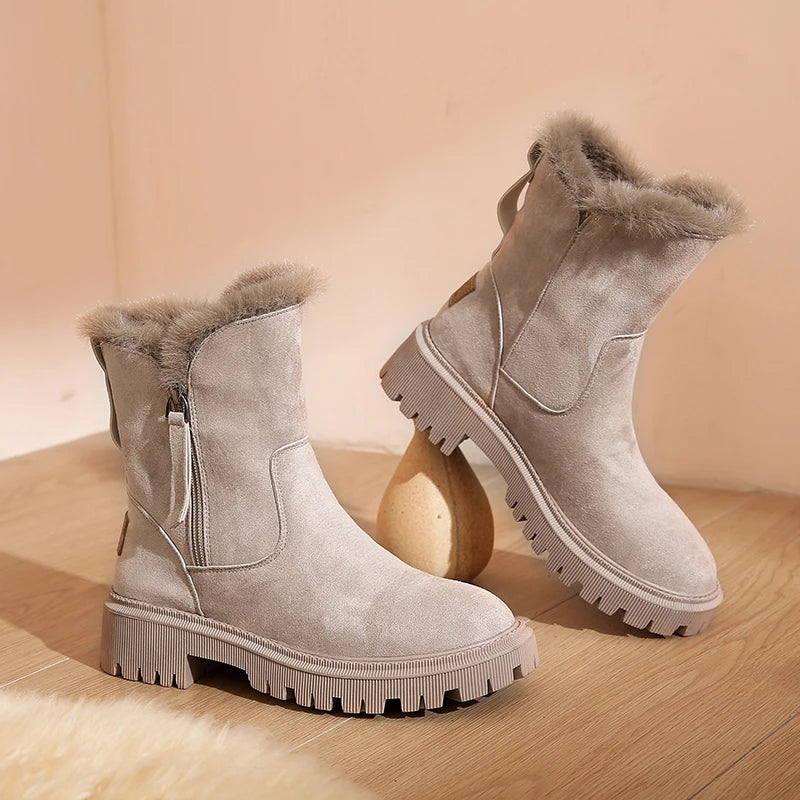 Sophia – Mid-Tube Winter Snow Boots for Women