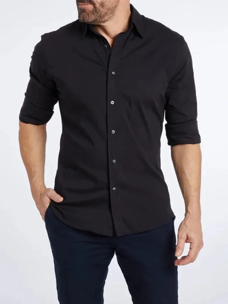 James – Long Sleeve Cotton Shirt for Men