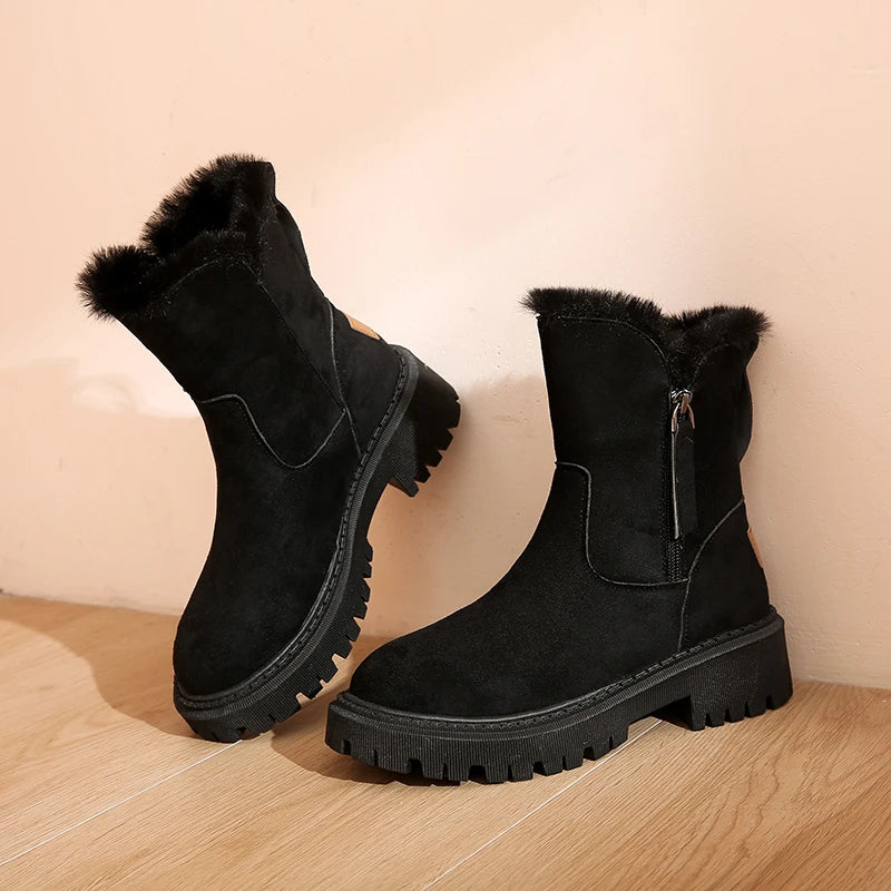 Sophia – Mid-Tube Winter Snow Boots for Women